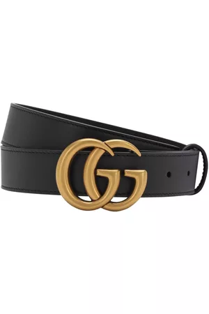 Gucci | Hombre Cinturón "gg" De Piel Con Hebilla 3cm 115