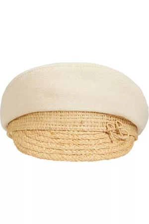 Ruslan Baginskiy | Mujer Sombrero Bretón De Paja Y Algodón Con Logo Xs