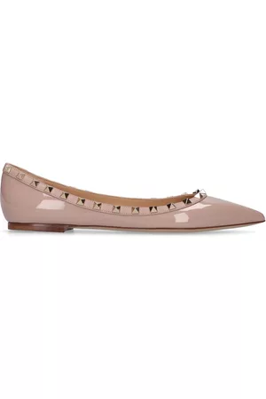 VALENTINO GARAVANI Mujer Planos - | Mujer Zapatos Planos Rockstud De Charol 10mm 41