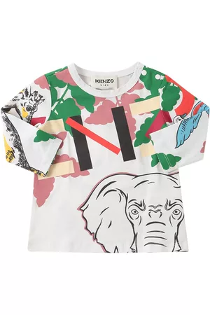 Kenzo | Niña Camiseta De Algodón Orgánico Estampada 3a