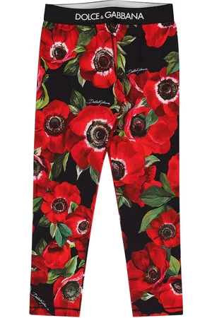 Dolce & Gabbana Niña Pantalones - | Niña Leggings De Algodón Con Estampado Floral 8a