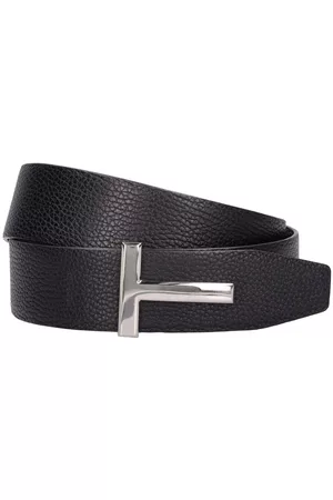 Tom Ford Hombre Cinturones - | Hombre Cinturón De Piel Reversible /black 80