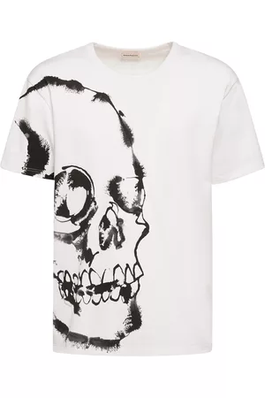 Alexander McQueen | Hombre Camiseta De Algodón Estampada /negro Xs