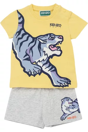 Kenzo | Niño Camiseta Y Shorts De Algodón Orgánico /gris 3a