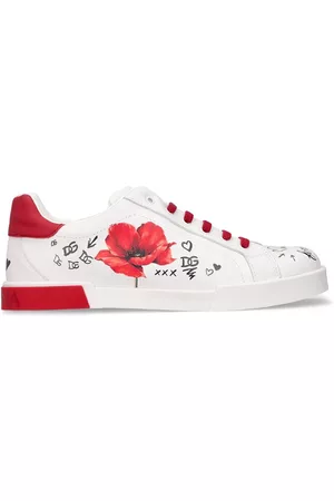 Dolce & Gabbana Niñas De piel - | Niña Sneakers De Piel Con Cordones /rojo 34
