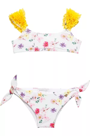 MONNALISA | Niña Floral Printed Tech Bikini /amarillo 12a