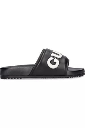 Gucci Hombre Sandalias - | Hombre Sideline Logo Leather Slides /blanco 6