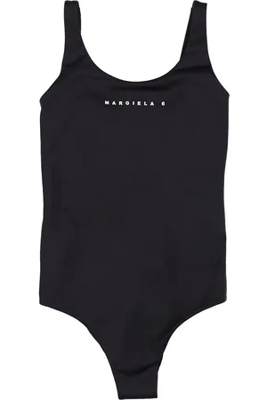 Maison Margiela Bañador Entero De Lycra Con Logo Estampado