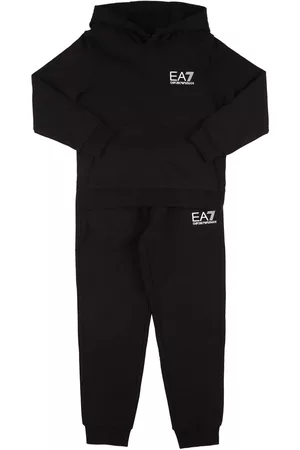 EA7 | Niño Sudadera Y Pantalones De Felpa De Algodón Con Logo 8a