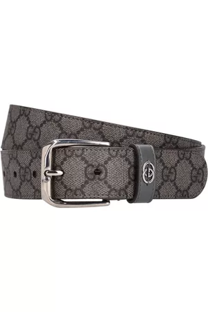 Gucci Hombre Cinturones - | Hombre Cinturón De Algodón 3.5cm /negro 80