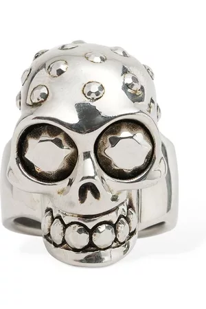 Alexander McQueen Hombre Anillos - | Hombre Jeweled Skull Brass Ring 19