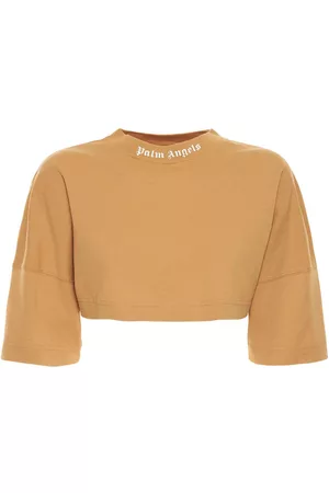 Palm Angels Mujer Oversize - | Mujer Camiseta Oversize Corta Con Logo Xxs