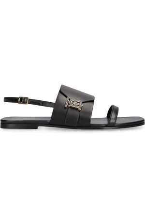Burberry Sandalias Planas De Piel 10mm