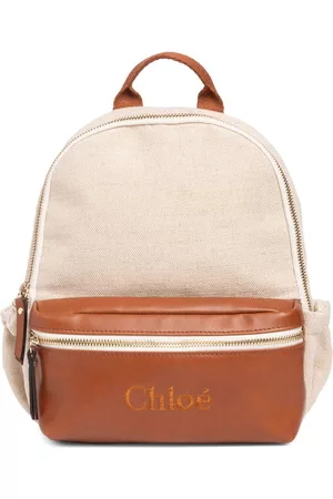 Chloé Niñas Mochilas - Chloé | Niña Organic Canvas Backpack W/ Logo /beige Unique