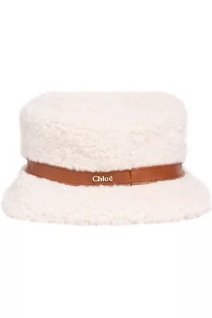 Chloé Niñas Sombreros - Chloé | Niña Faux Fur Teddy Bucket Hat 58