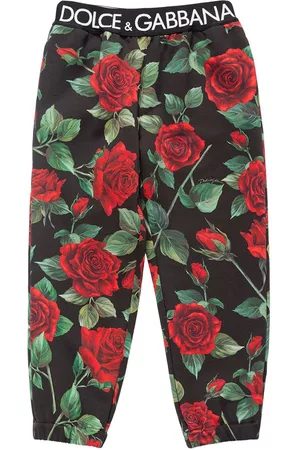 Dolce & Gabbana Niñas Pantalones - | Niña Pantalones Deportivos De Algodón Con Logo /rojo 8a