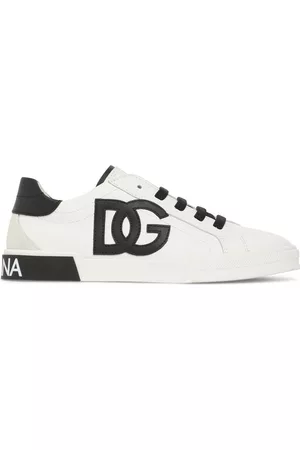 Dolce & Gabbana Niñas De piel - | Niña Sneakers De Piel Con Logo Y Cordones /negro 35