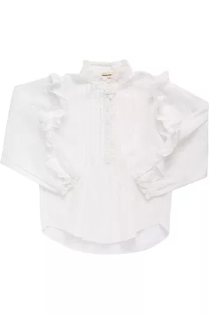 Zadig & Voltaire Niñas Manga larga - | Niña Long Sleeve Cotton Shirt W/ Lace Detail 10a