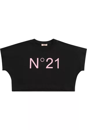 Nº21 Niñas Manga corta - | Niña Logo Print Cropped Cotton Jersey T-shirt 8a