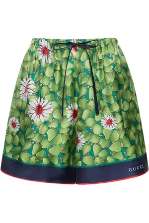Gucci Mujer Estampados y Florales - | Mujer Vintage Strawberry Print Silk Shorts /multi 38