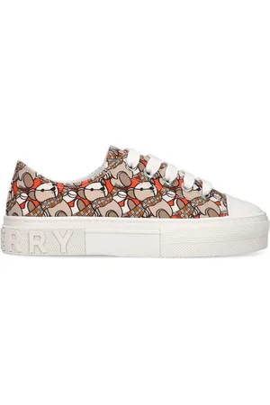 Burberry Sneakers De Algodón Con Estampado