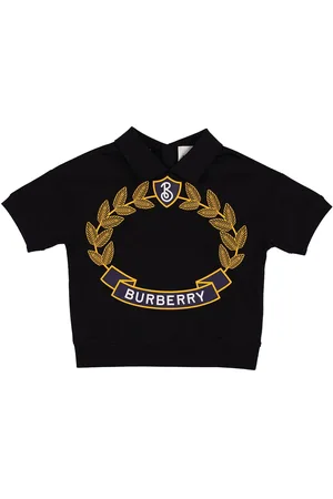 Burberry Polo De Algodón Piqué Con Logo