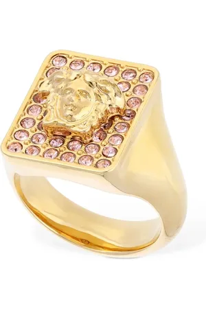 VERSACE Anillo Cuadrado Con Cristales
