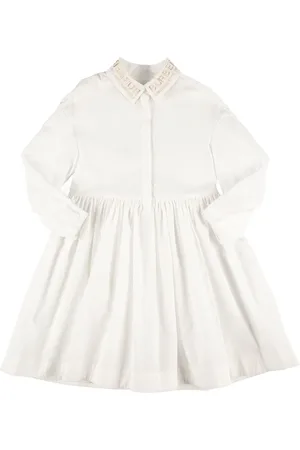 Burberry Vestido Camisero De Popelina De Algodón