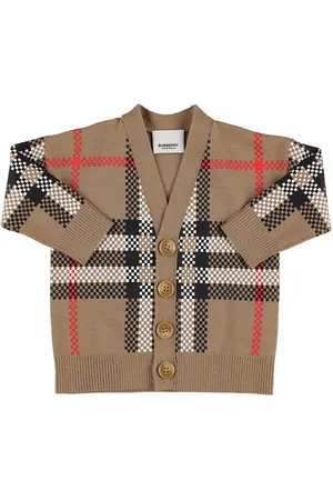 Burberry Cárdigan De Punto De Lana Estampado