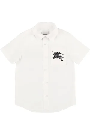 Burberry Camisa De Algodón Con Bolsillo