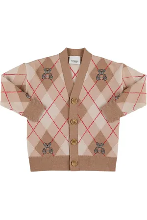 Burberry Cárdigan De Punto De Lana Estampado
