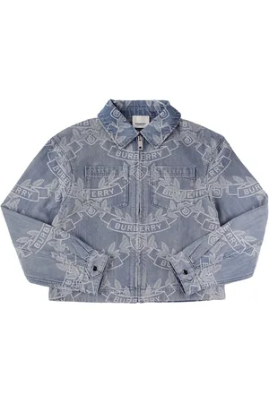 Burberry Chaqueta De De Algodón Con Logo Estampado
