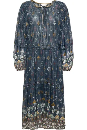 Marant Etoile Vestido Midi Con Manga Larga