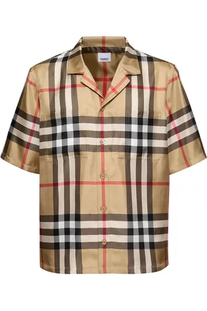 Burberry Camisa De Seda Con Estampado