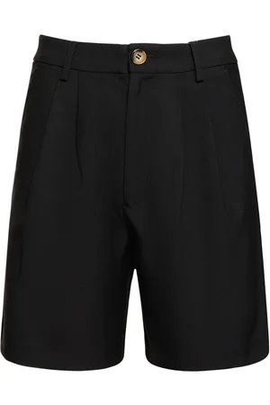 ANINE BING Shorts Plisados De Lana