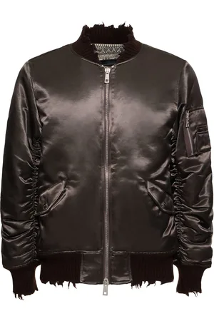 GIORGIO BRATO Chaqueta Bomber De Algodón Y Nylon Teñido