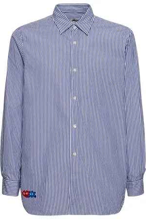 Comme des Garçons Camisa De Popelina De Algodón Con Logo