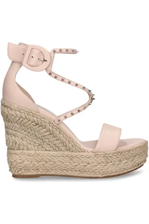 Christian Louboutin Cuñas De Piel Y Rafia 120mm