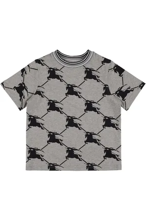 Burberry Camiseta De Algodón Estampada Con Logo