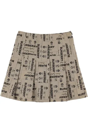 Burberry Falda Plisada Con Logo