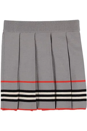 Burberry Falda Plisada De Punto De Lana
