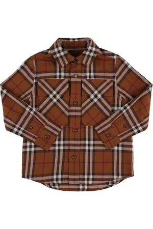 Burberry Camisa De Algodón Popelina Con Estampado