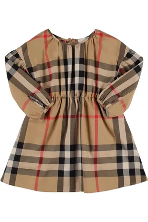 Burberry Vestido De Algodón Con Estampado A Cuadros