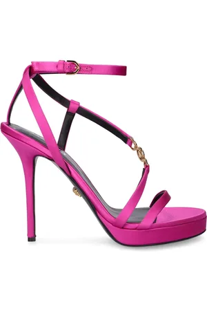 VERSACE Sandalias De Satén Con Tacón 115mm