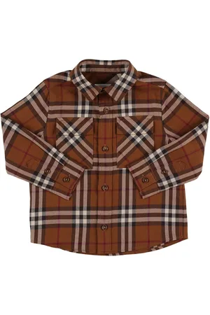 Burberry Camisa De Algodón Popelina Con Estampado