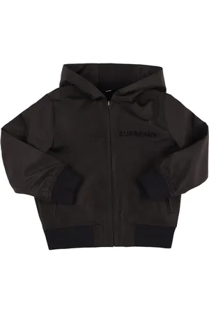 Burberry Chaqueta De Nylon Con Capucha Y Logo