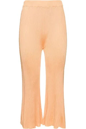 Jil Sander Pantalones Cropped Acampanados De Jersey Viscosa