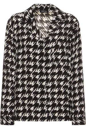 ANINE BING Camisa De Viscosa Pata De Gallo