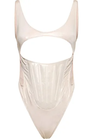 MUGLER Bañador Entero De Jersey Con Aberturas