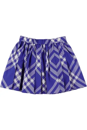 Burberry Falda De Algodón A Cuadros